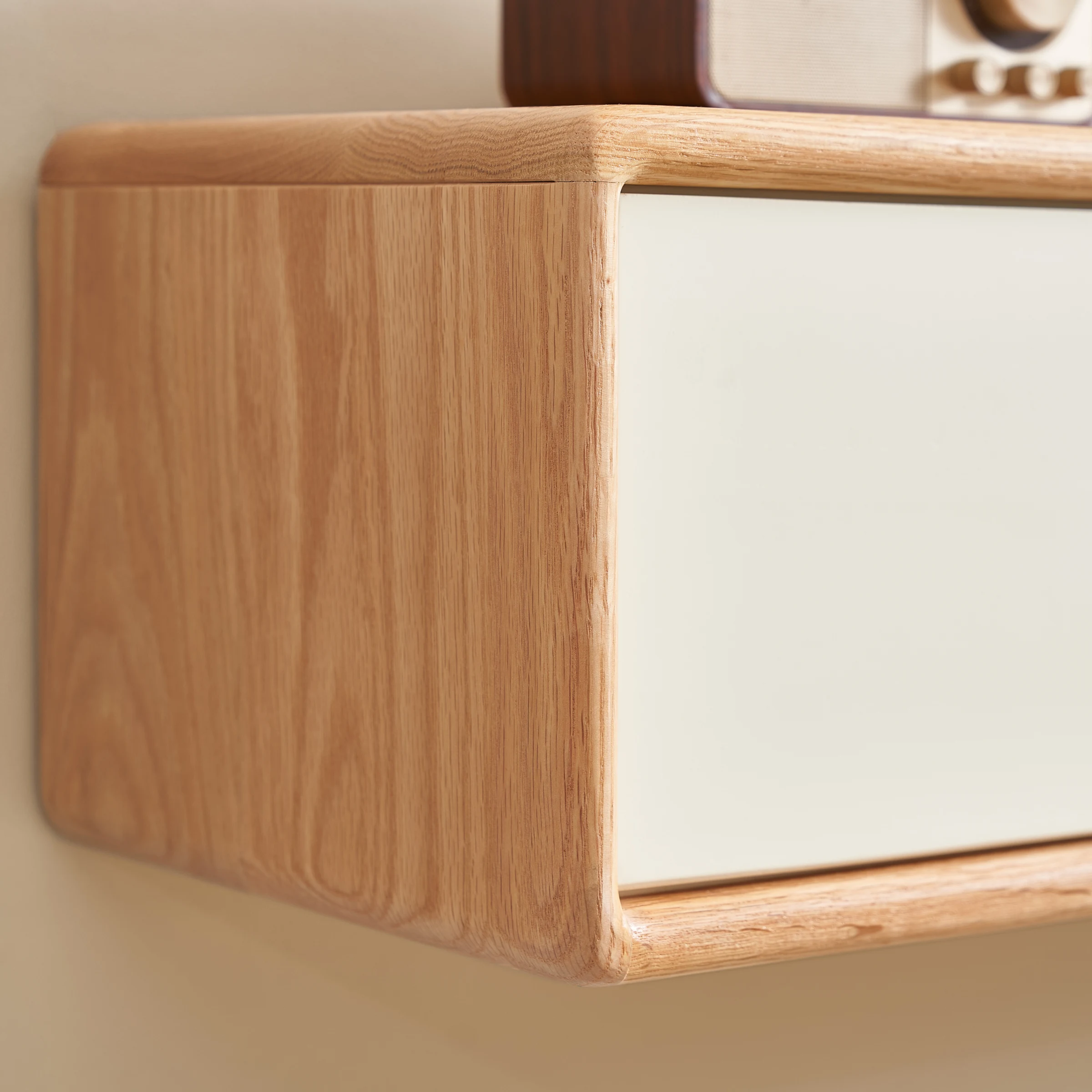 Solidwood Gabea Wall-mounted Entertainment Unit, 1.6m