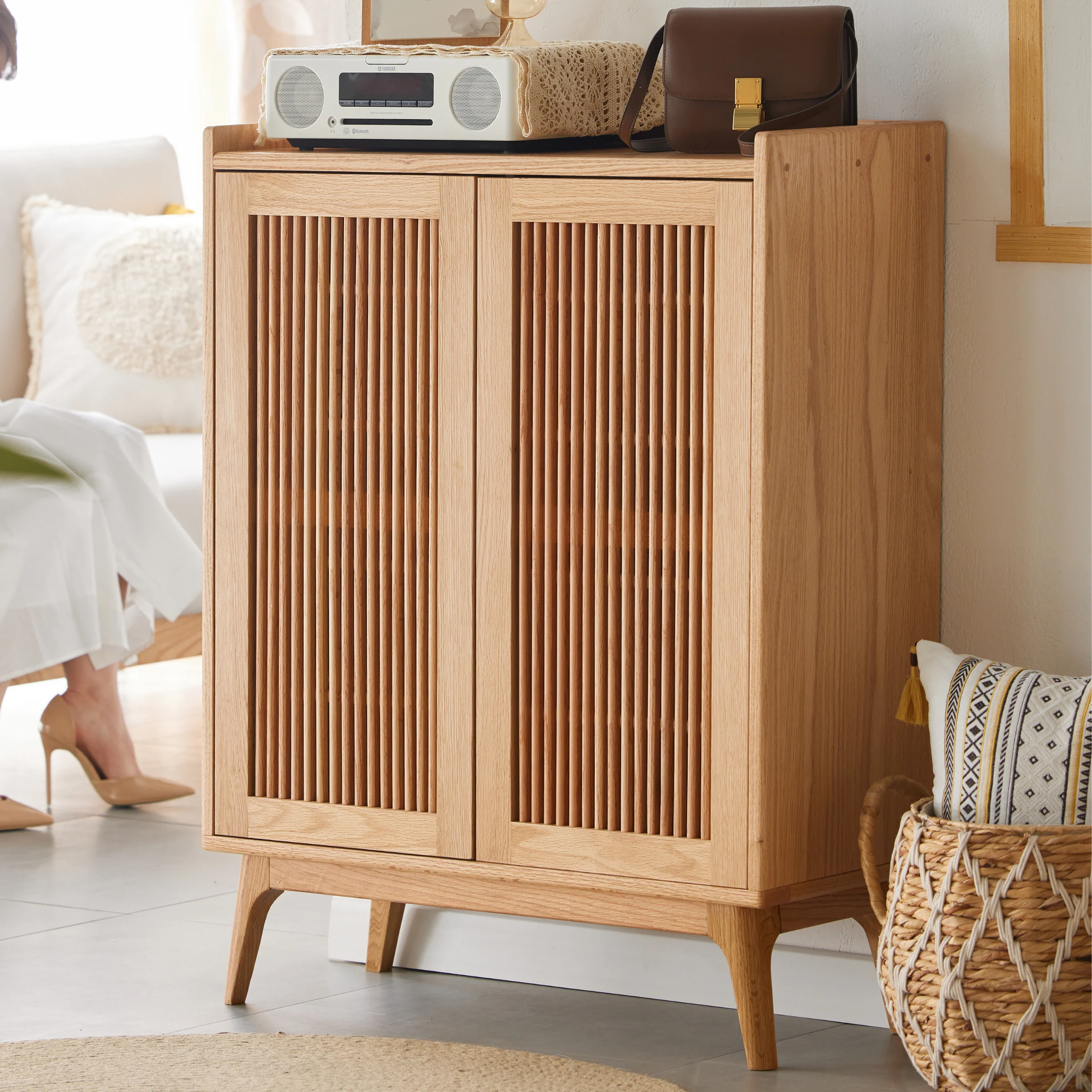 Solidwood Santa Rosa Shoe Cabinet, 0.8m