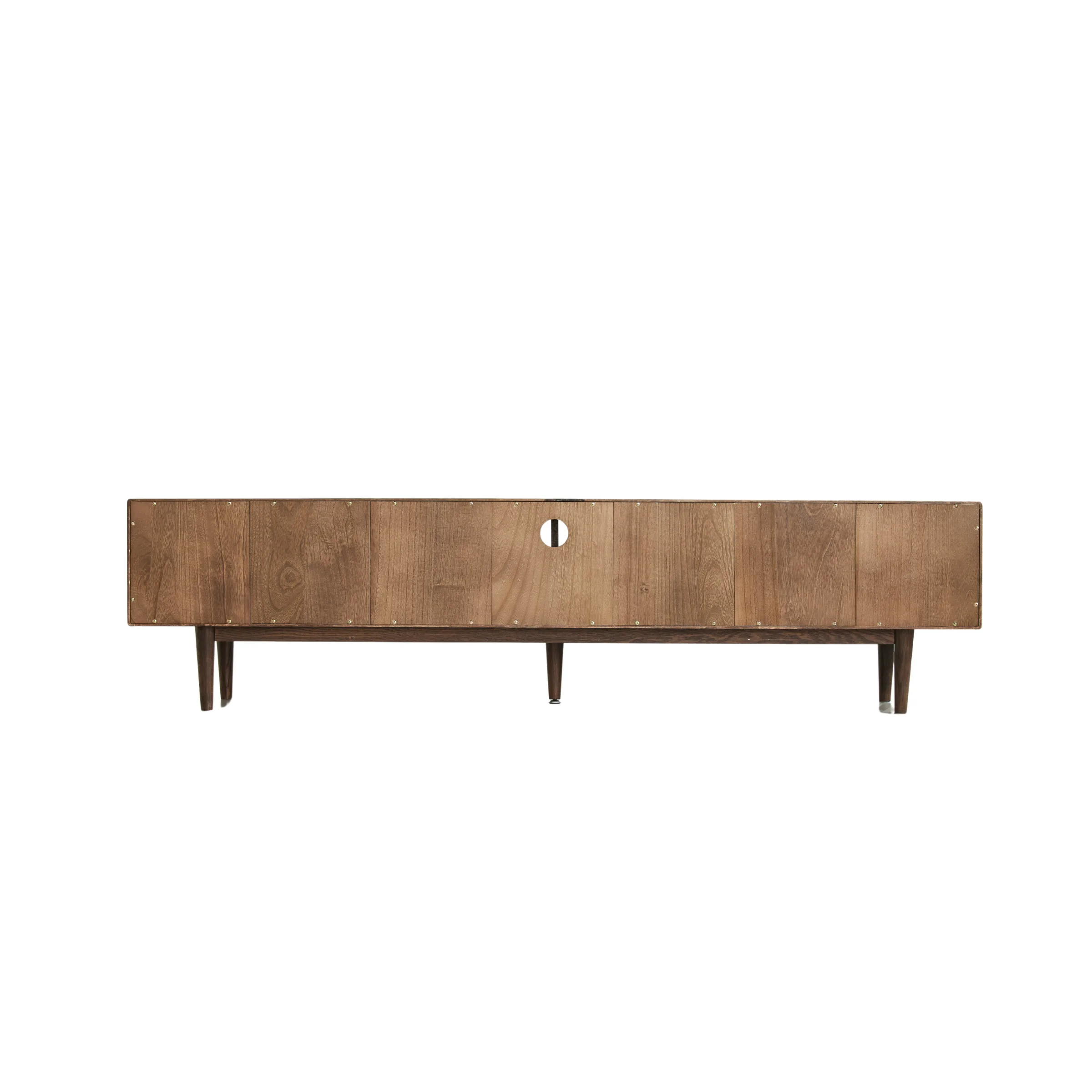 Solidwood Danya Entertainment Unit with Glass Doors, 2.2m