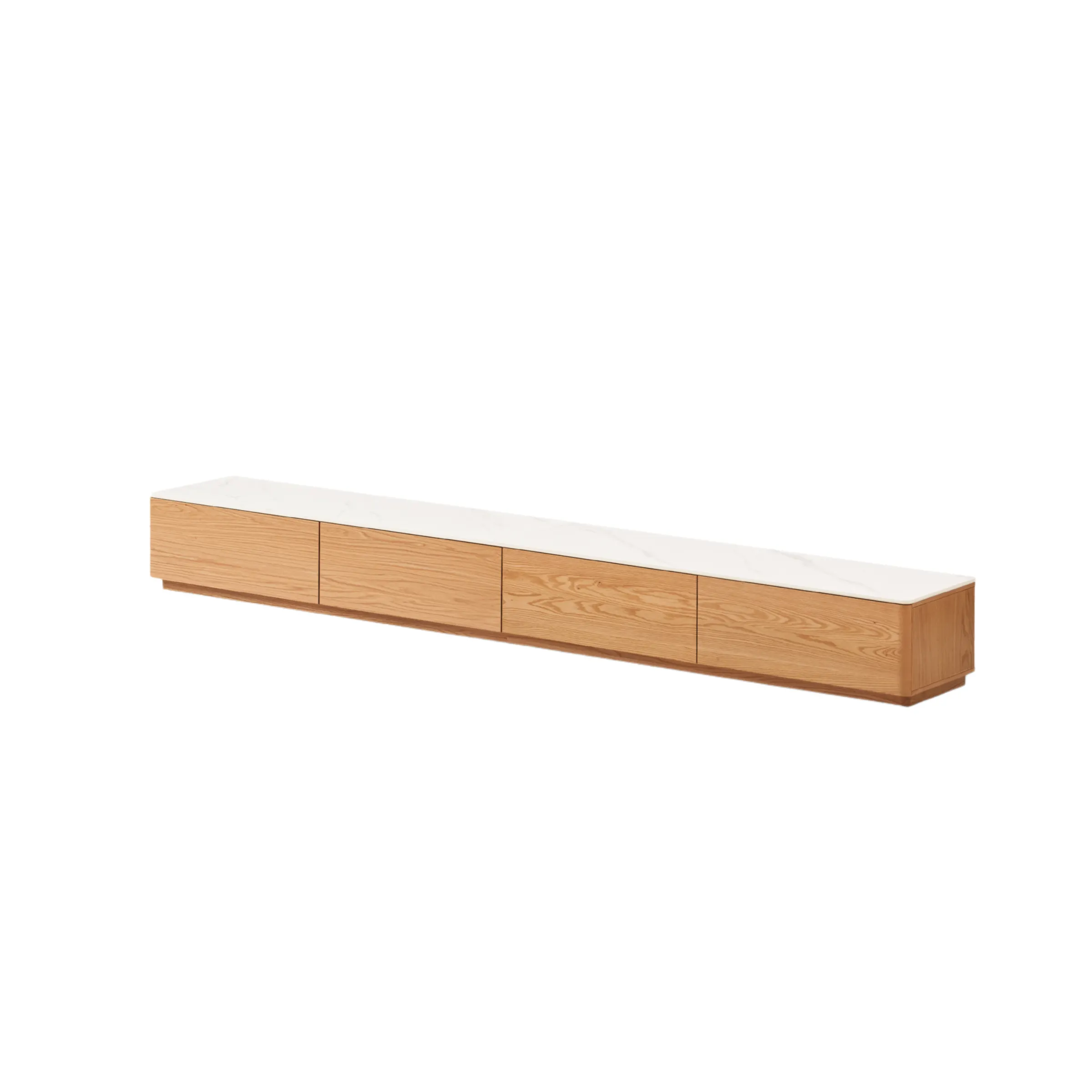 Solidwood Hemura Entertainment Unit with Sintered Stone Top, 2.4m