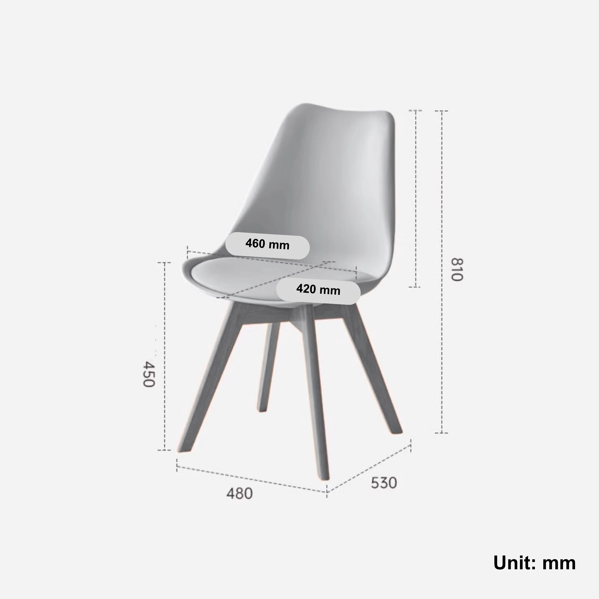 Solidwood Radiant Dining Chairs, Off-White, Set of 2