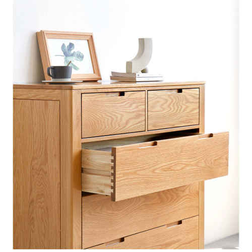 Solidwood Norway Chest of 5 drawers, 95x40CM, Oak