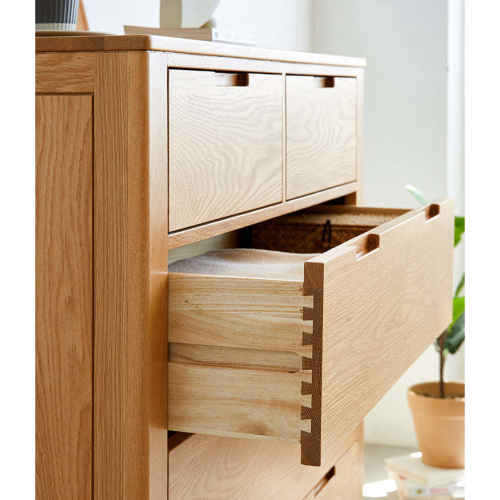 Solidwood Norway Chest of 5 drawers, 95x40CM, Oak