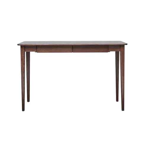 Solidwood Bailey Desk, Two Drawers, 120x53CM, Black Walnut