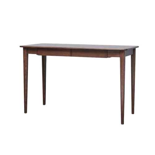 Solidwood Bailey Desk, Two Drawers, 120x53CM, Black Walnut