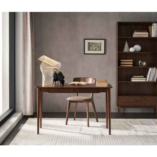 Solidwood Bailey Desk, Two Drawers, 120x53CM, Walnut