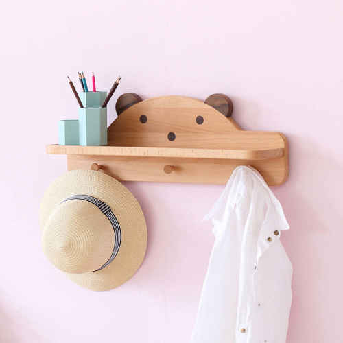 Solidwood Ayla Bear Styling Shelf, 56x14CM, Beech