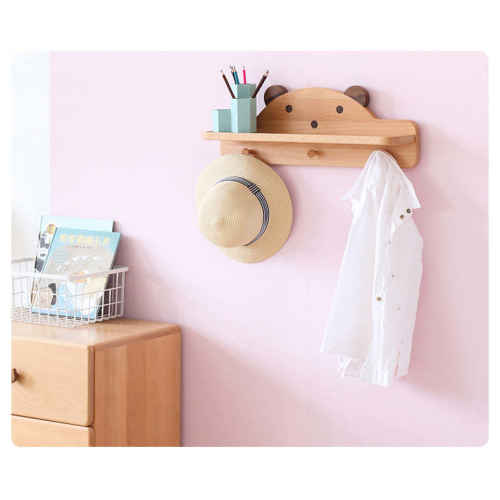 Solidwood Ayla Bear Styling Shelf, 56x14CM, Beech