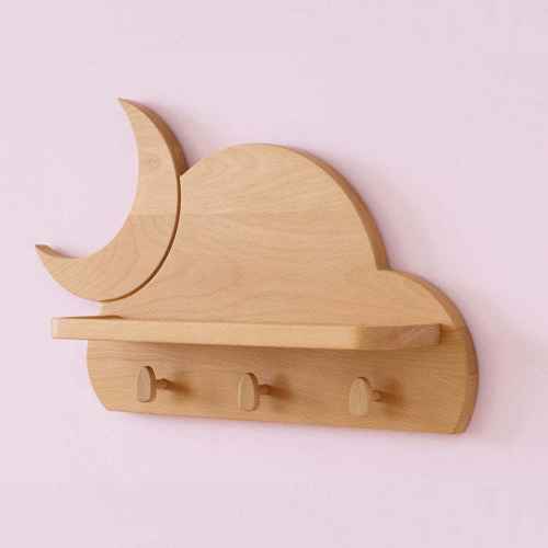 Solidwood Ayla Cloud Styling Shelf, 53x12CM, Beech