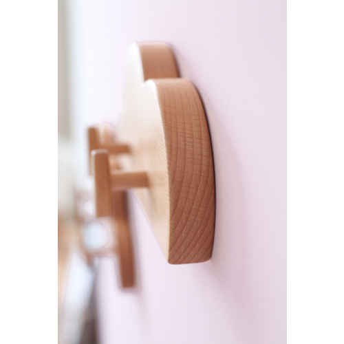 Solidwood Ayla Cloud Wall Hooks, 32x48CM, Beech