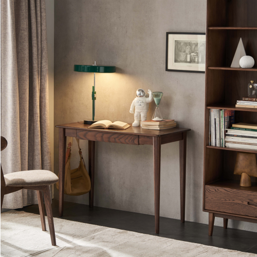 Solidwood Bailey Desk, A Drawer, 100x50CM, Walnut
