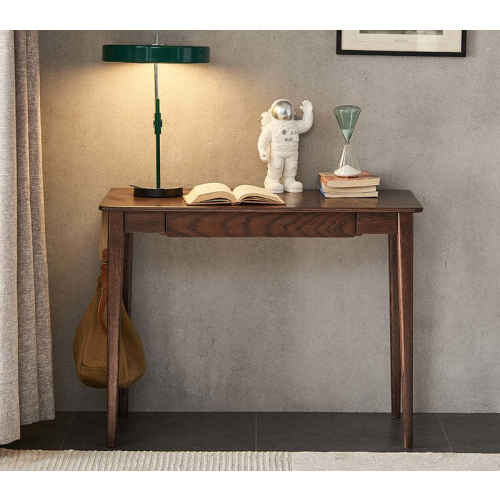 Solidwood Bailey Desk, A Drawer, 100x50CM, Black Walnut