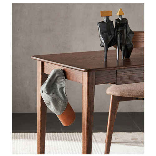 Solidwood Bailey Desk, A Drawer, 100x50CM, Walnut