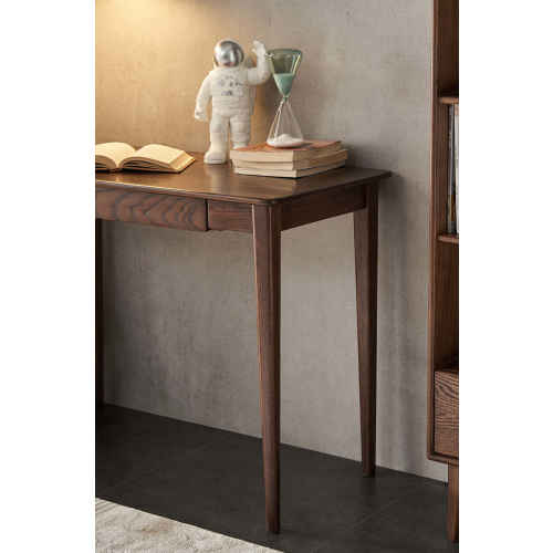 Solidwood Bailey Desk, A Drawer, 100x50CM, Walnut