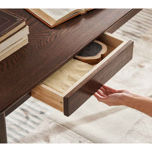 Solidwood Bailey Desk, A Drawer, 100x50CM, Walnut