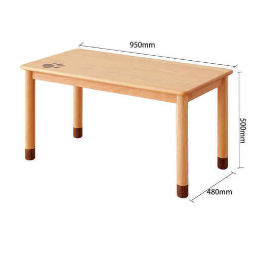 Solidwood Ayla Desk, 95x48CM, Beech