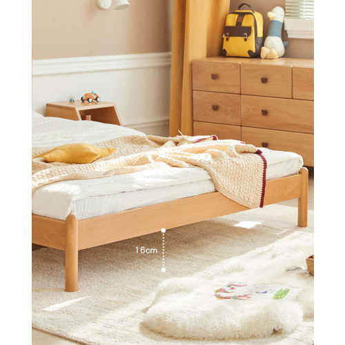 Solidwood Ayla Double Bed Frame, 128x210CM, Pink