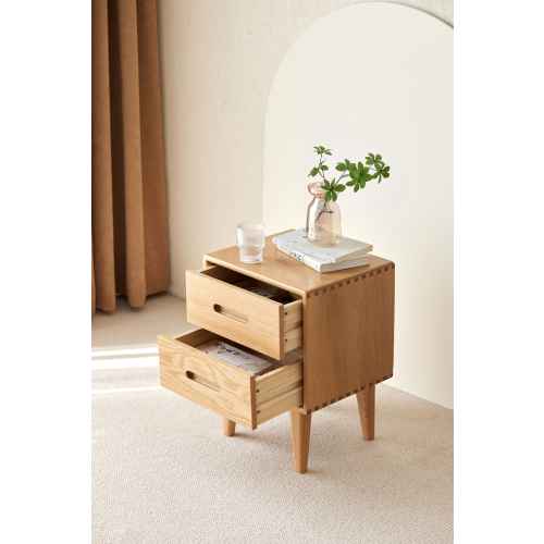 Solidwood Bailey Bedside Table, 36x32CM, Oak