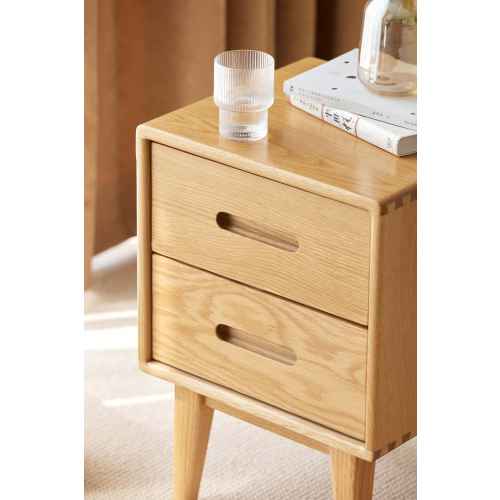 Solidwood Bailey Bedside Table, 36x32CM, Oak