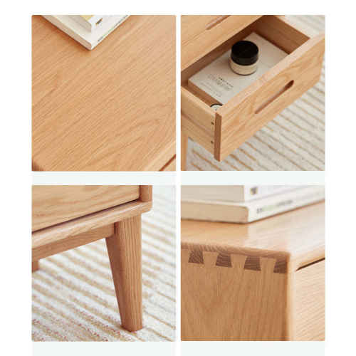 Solidwood Bailey Bedside Table, 36x32CM, Oak