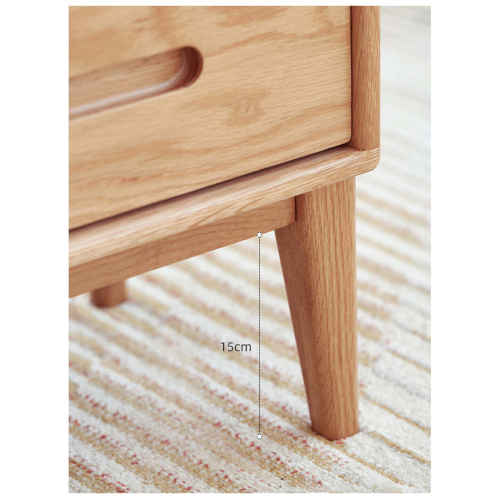 Solidwood Bailey Bedside Table, 36x32CM, Oak