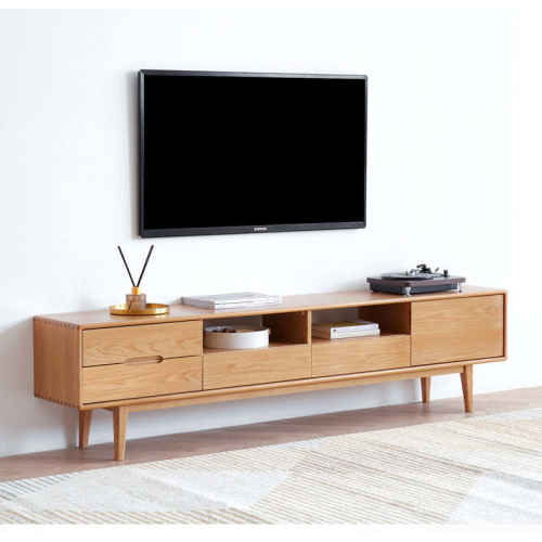 Solidwood Bailey TV Stand, 180x32x45CM, Oak