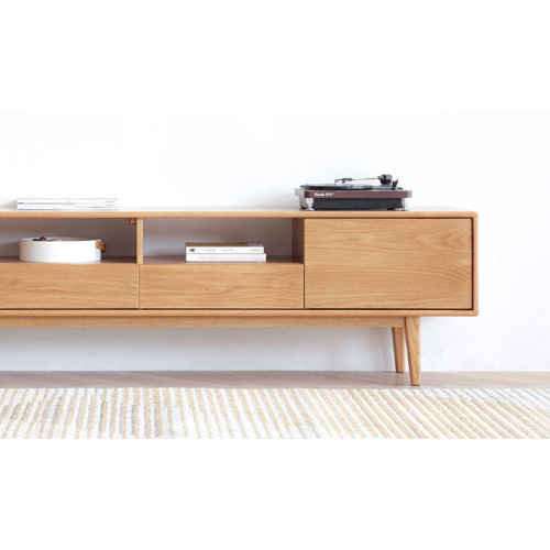 Solidwood Bailey TV Stand, 180x32x45CM, Oak