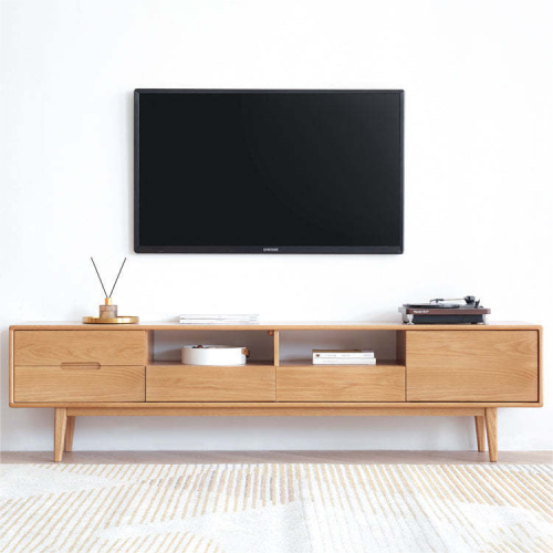 Solidwood Bailey TV Stand, 150x32x45CM, Oak