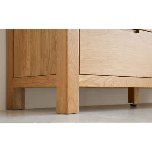 Solidwood Norway Chest of 6 drawers, 120x40CM, Oak