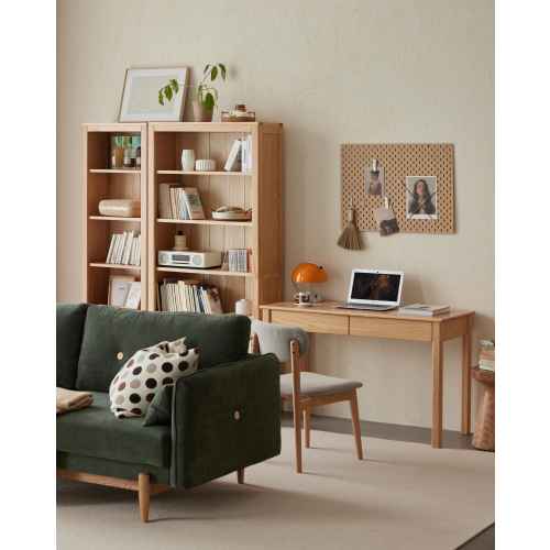 Solidwood Norway Bookcase, 85x32CM, Oak