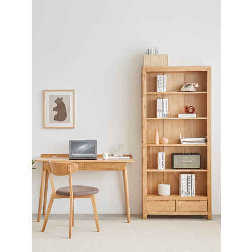 Solidwood Norway Bookcase, 85x32CM, Oak