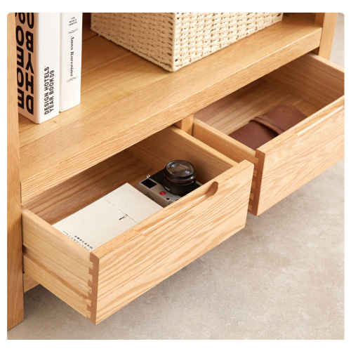 Solidwood Norway Bookcase, 85x32cm, Oak