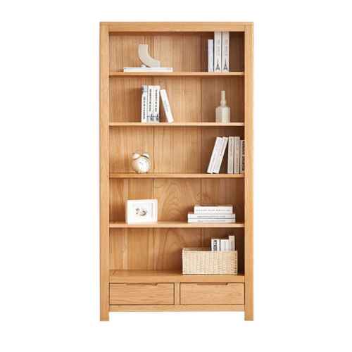 Solidwood Norway Bookcase, 100x32CM, Oak