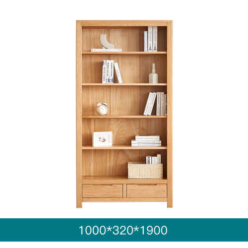 Solidwood Norway Bookshelf, 100x32CM, Oak