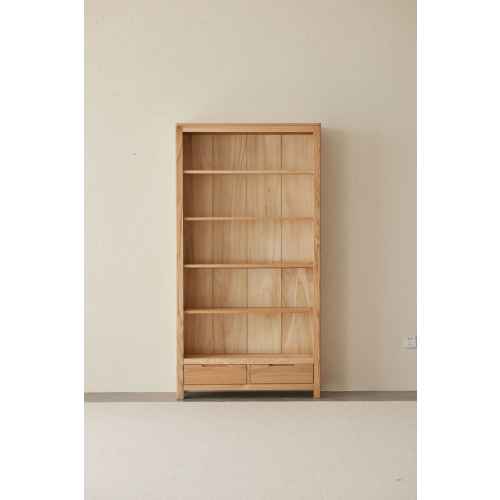 Solidwood Norway Bookcase, 100x32CM, Oak