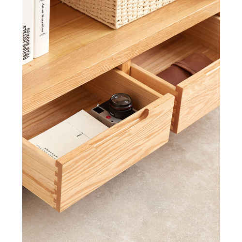 Solidwood Norway Bookcase, 100x32CM, Oak