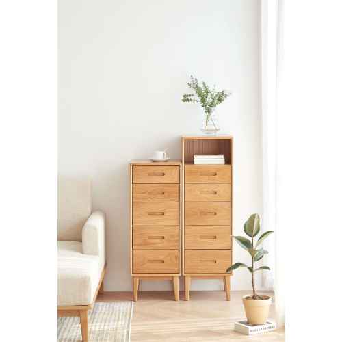 Solidwood Bailey Chest of 5 Drawers, 36x40CM, Oak