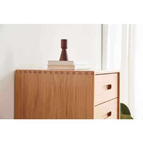 Solidwood Bailey Chest of 5 Drawers, 36x40CM, Oak