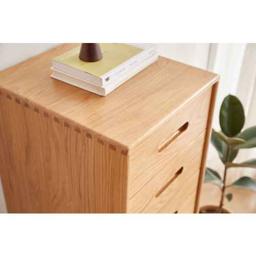 Solidwood Bailey Chest of 5 Drawers, 36x40CM, Oak