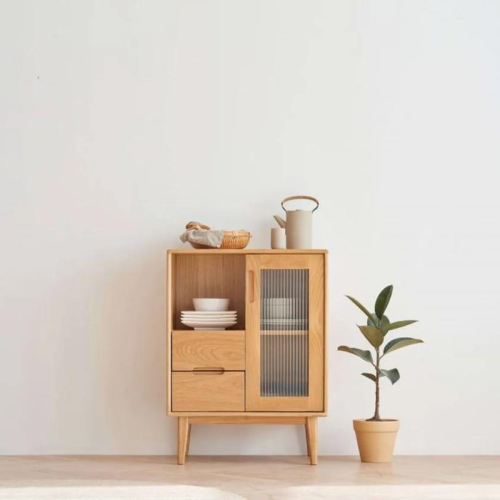 Solidwood Bailey Sideboard, 60x40X80CM, Oak