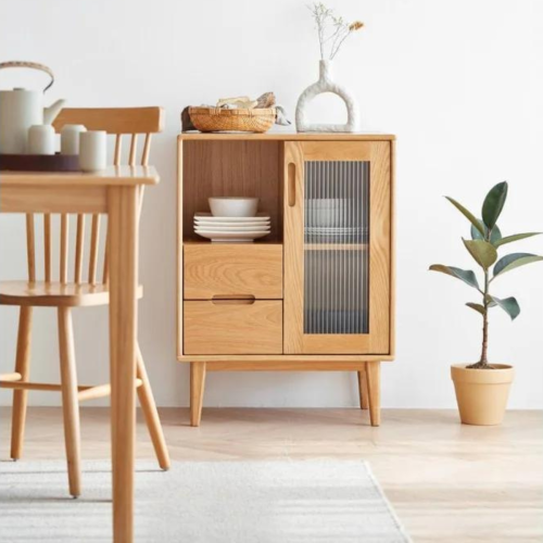 Solidwood Bailey Sideboard, 60x40X80CM, Oak