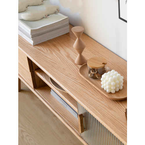 Solidwood Bailey TV Stand, 150x32x42CM, Oak