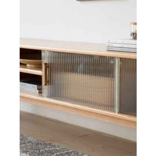 Solidwood Bailey TV Stand, 180x32x42CM, Oak