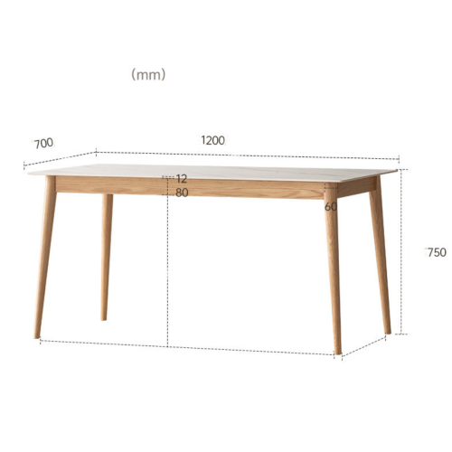 Solidwood Santa Rosa Table, 120x70CM, Oak