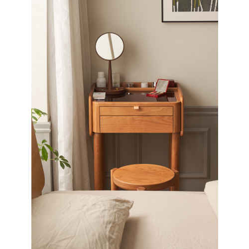 Solidwood Quartz Dressing Table, 52x42CM, Cherry Wood