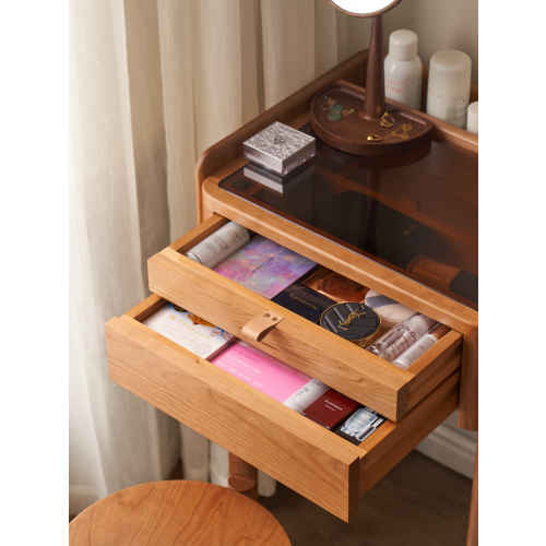 Solidwood Quartz Dressing Table, 52x42CM, Cherry Wood