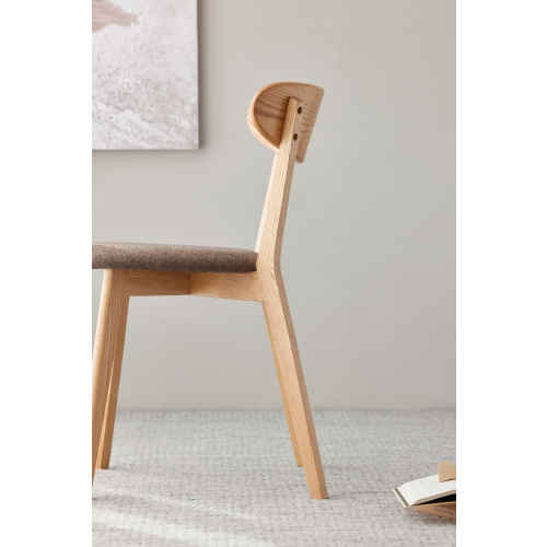 Solidwood Fuji Dining Chair Set of 2, 44x46CM, Oak