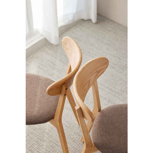 Solidwood Fuji Dining Chair Set of 2, 44x46CM, Oak