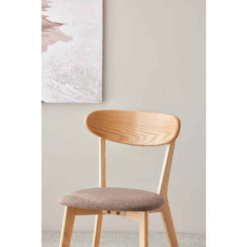 Solidwood Fuji Dining Chair, Oak, Set of 2