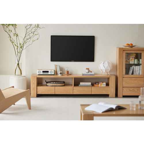 Solidwood Rayden TV Stand, 220x42CM, Oak